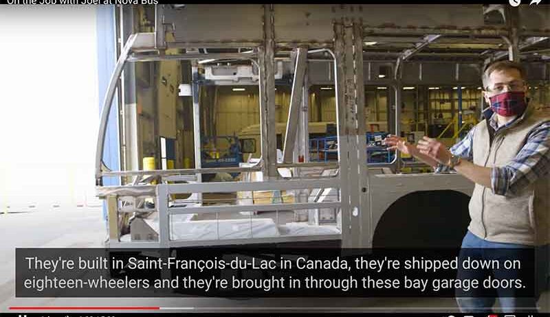 NAmTrans Director Joel Wood at Nova Bus Plattsburgh, NY Joel Wood at NamTrans